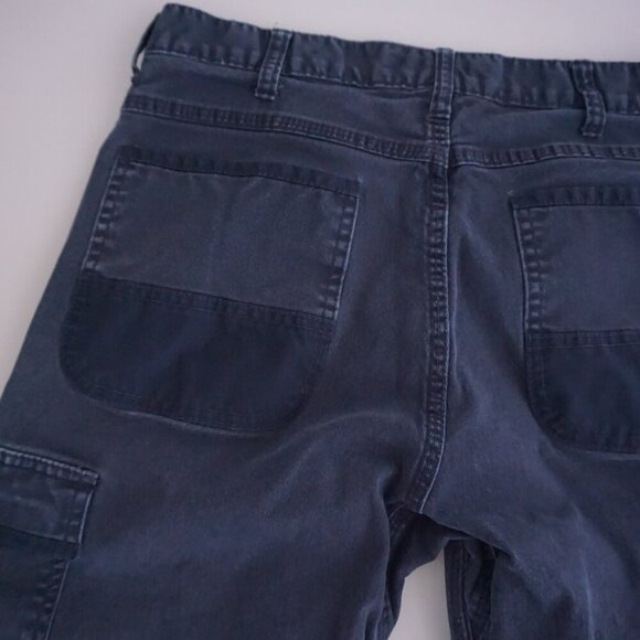 Tough Duck Navy Heavyweight Cotton Carpenter Cargo Loop Workwear Pants 34X34 - Picture 7 of 16